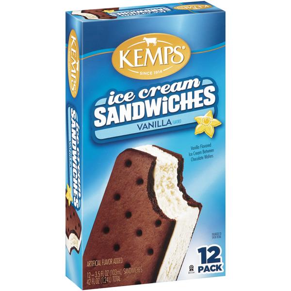 Kemps Vanilla Flavored Ice Cream Sandwiches 123.5 Fl Oz HyVee