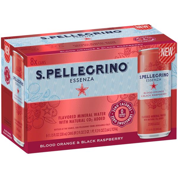 S.Pellegrino Essenza Blood Orange & Black Raspberry Flavored Mineral