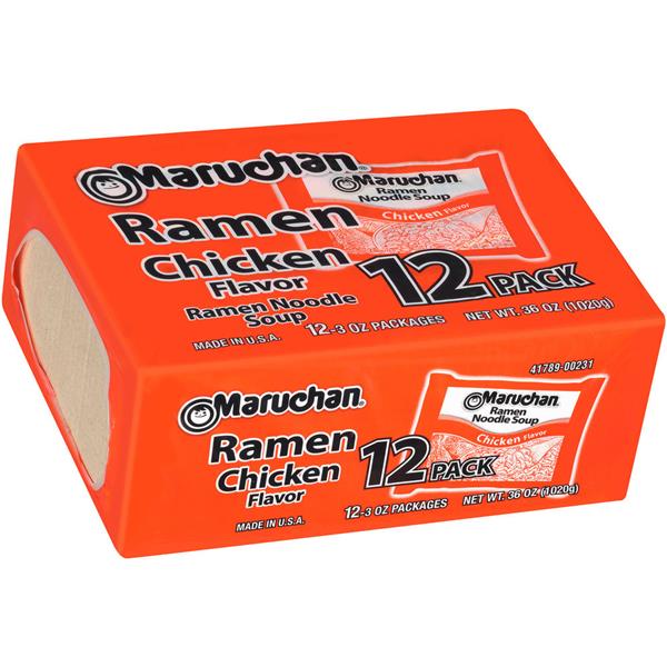 Maruchan Chicken Flavor Ramen Noodle Soup, 12-3 oz ...
