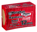 Maruchan Beef Flavor Ramen Noodle Soup, 12 Count