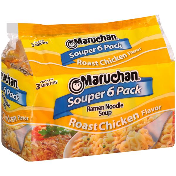 Maruchan Ramen Noodle Soup Roast Chicken Flavor Souper 6-Pack | Hy-Vee ...