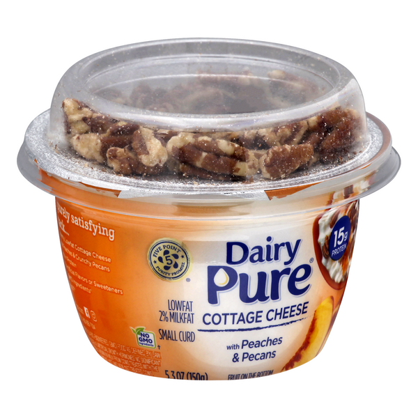 Dairy Pure Mixins Cottage Cheese with Peaches & Pecans HyVee Aisles