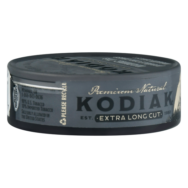 buy kodiak tobacco online Kodiak Premium Natural Extra Long Cut Moist Snuff 1.2 oz