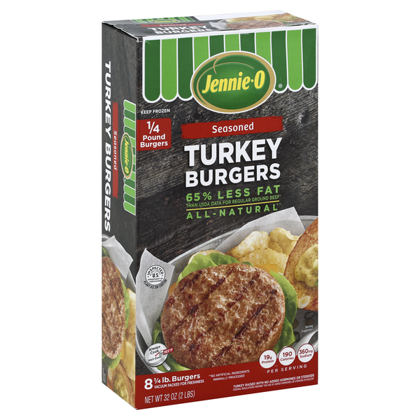 Jennie-O Seasoned 1/4 lb. Turkey Burgers 8Ct | Hy-Vee Aisles Online ...