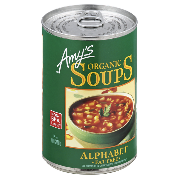 Amys Soups, Fat Free, Organic, Alphabet | Hy-Vee Aisles ...