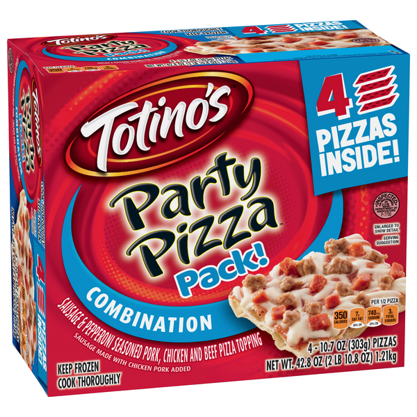 Totino's Party Pizza Pack!, Combination, 4 - 10.7 Oz. | Hy-Vee Aisles ...