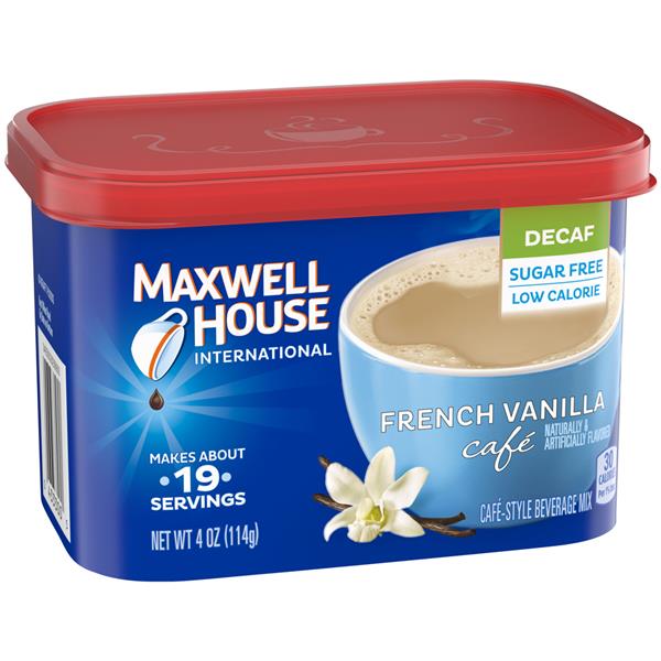 Maxwell House International Cafe Sugar Free Decaffeinated French ...