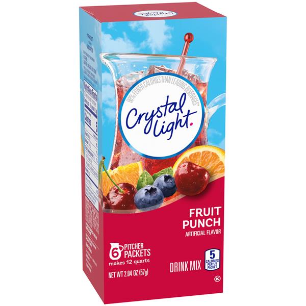 Crystal Light Fruit Punch Drink Mix Pitcher Packets 6Ct HyVee Aisles