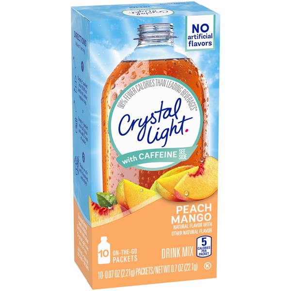 Crystal Light with Caffeine Peach Mango On the Go Drink ...