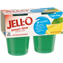Jell-O Sugar Free Lemon-Lime Low Calorie Gelatin Snacks 4Ct