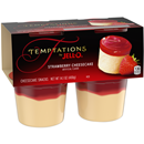 Temptations by Jell-O Strawberry Cheesecake Snacks 4Pk Cups
