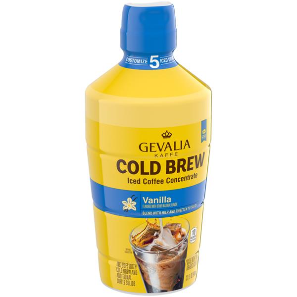 Gevalia Cold Brew Vanilla Iced Coffee Concentrate HyVee Aisles Online Grocery Shopping