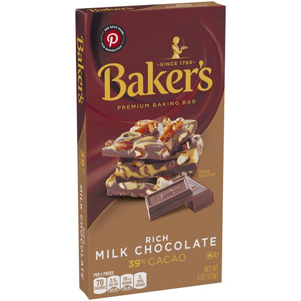 Baker's Rich Milk Chocolate 39 Cacao Premium Baking Bar HyVee