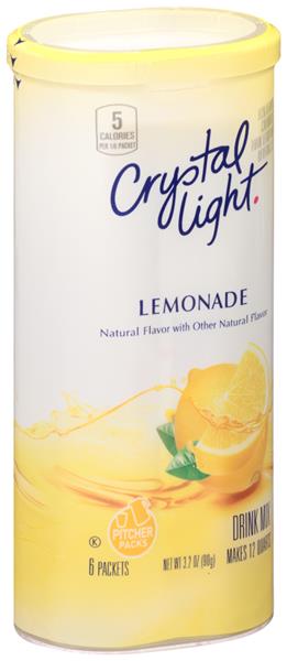 Crystal Light Lemonade Drink Mix Pitcher Packs 6Ct | Hy-Vee Aisles ...