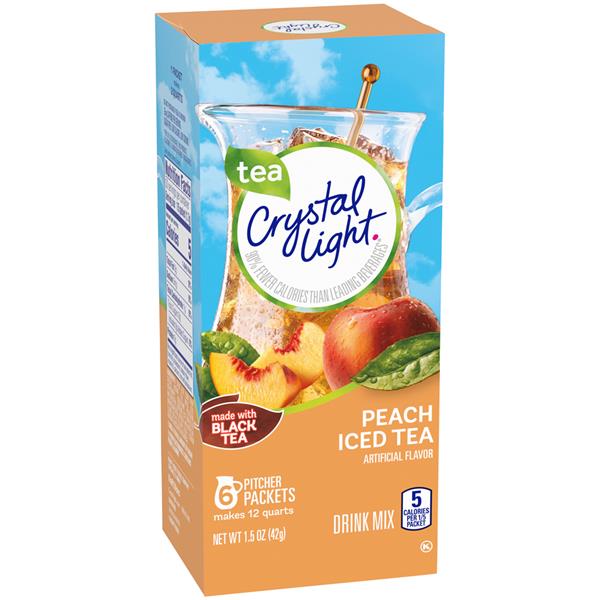 Crystal Light Peach Iced Tea Drink Mix Pitcher Packs 6CT HyVee