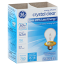 GE Crystal Clear 43W Halogen Bulbs