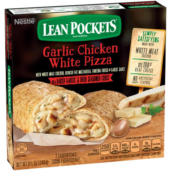 LEAN POCKETS Garlic Chicken White Pizza Frozen Sandwiches | Hy-Vee ...