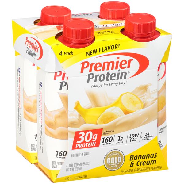 Premier Protein Bananas & Cream - 4 - 11 fl oz | Hy-Vee Aisles Online ...