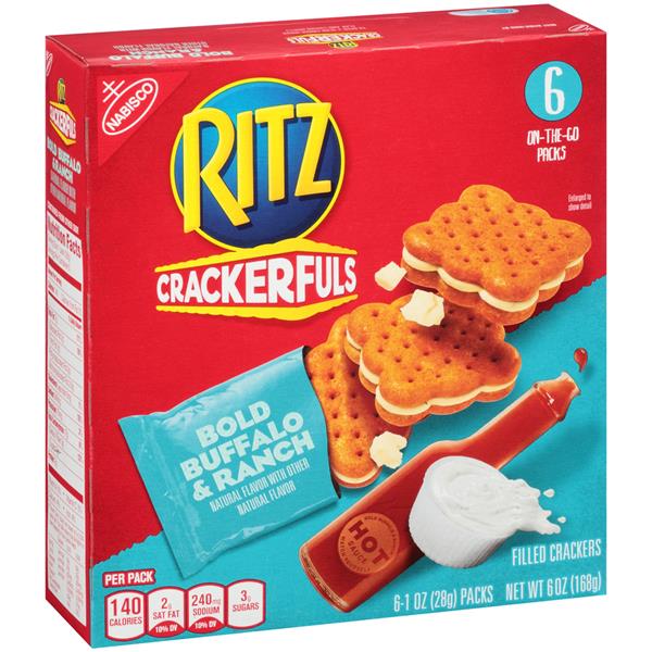 Nabisco Ritz Crackerfuls Bold Buffalo & Ranch 6-1oz. Packs | Hy-Vee ...
