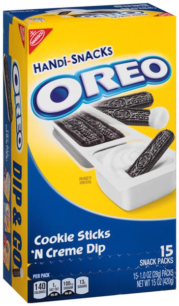 Handi-Snacks Oreo Cookie Sticks 'n Creme Dip 15 Snack Packs
