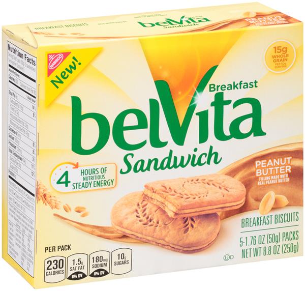 belVita Peanut Butter Breakfast Sandwich 5Pk HyVee Aisles Online Grocery Shopping