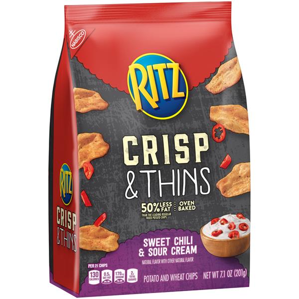 Nabisco Ritz Crisp & Thins Sweet Chili & Sour Cream HyVee Aisles