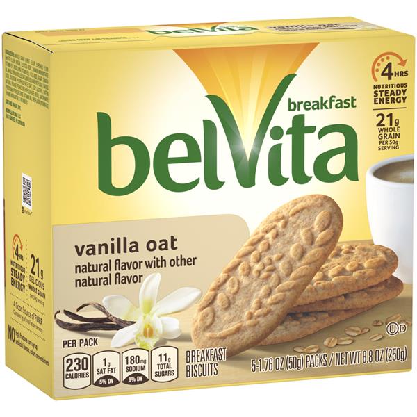 belVita Breakfast Vanilla Oat Biscuits 5Pk HyVee Aisles Online Grocery Shopping
