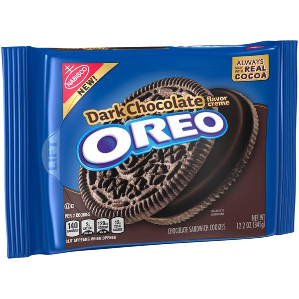 Nabisco Oreo Dark Chocolate Flavor Creme Chocolate Sandwich Cookies ...