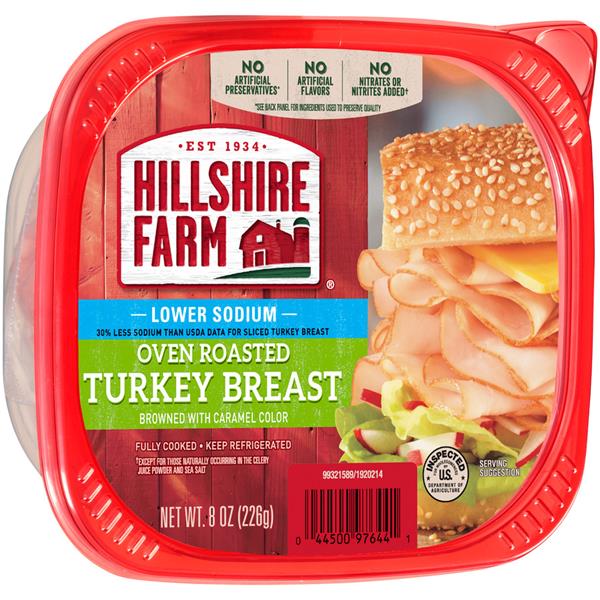 Hillshire Farm Deli Select Oven Roasted Turkey Breast Lower Sodium | Hy ...