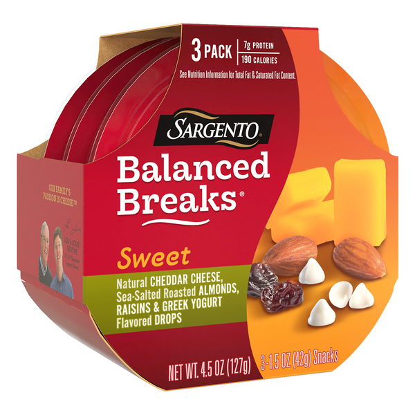 Sargento Sweet Balanced Breaks Natural Cheddar Cheese Sea-Salted ...