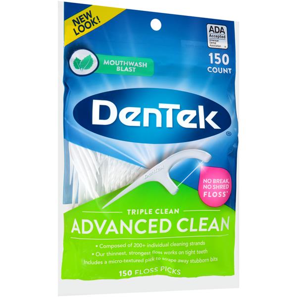 DenTek Triple Clean Mouthwash Blast Extra Strong Scrubbing Floss | Hy ...