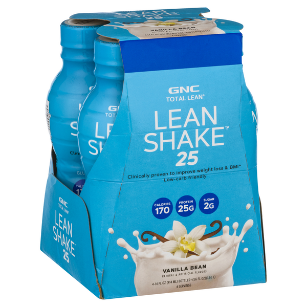 GNC Total Lean Shake 25 Ready to Drink Vanilla 4Pk HyVee Aisles