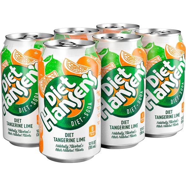 Diet Hansen's Premium Diet Tangerine Lime Soda 6Pk HyVee Aisles Online Grocery Shopping