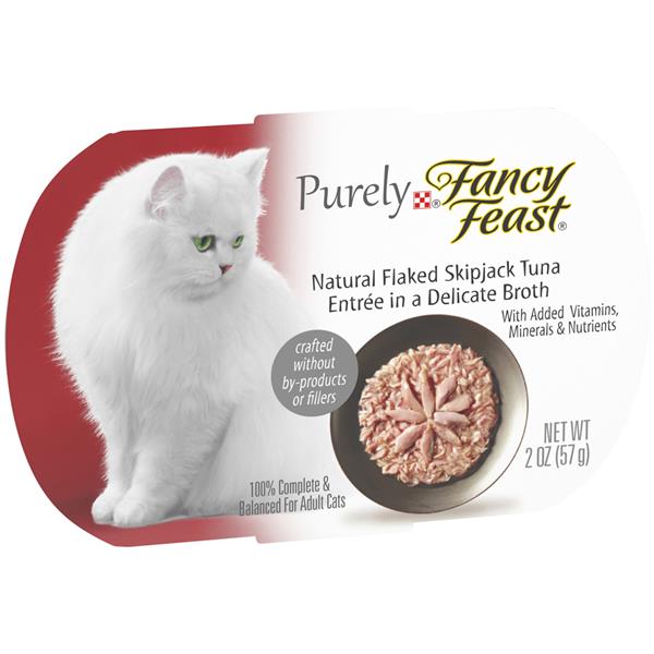 Purely Fancy Feast Appetizer Natural Flaked Skipjack Tuna Entree Cat