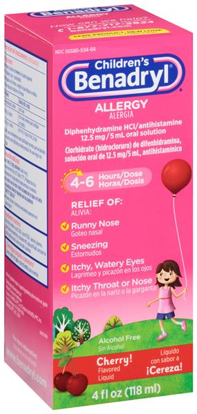 active ingredients in childrens benadryl