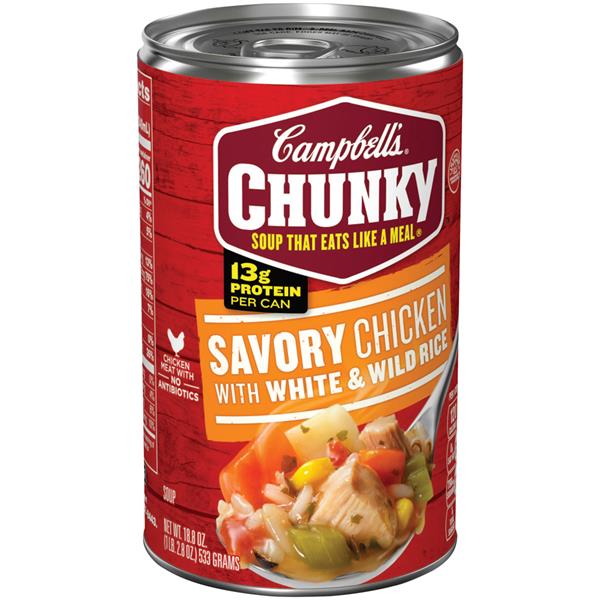 Campbell S Chunky Savory Chicken With White Wild Rice Soup Hy Vee Aisles Online Grocery Shopping