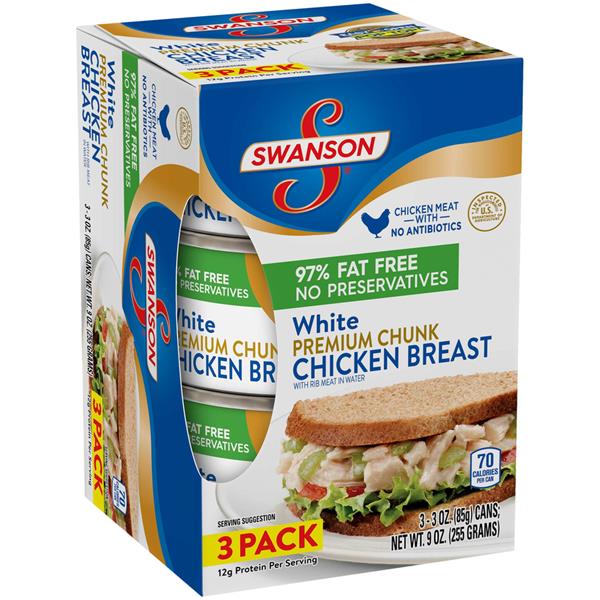 Swanson Premium Chunk White Chicken in Water, 33 oz Cans HyVee