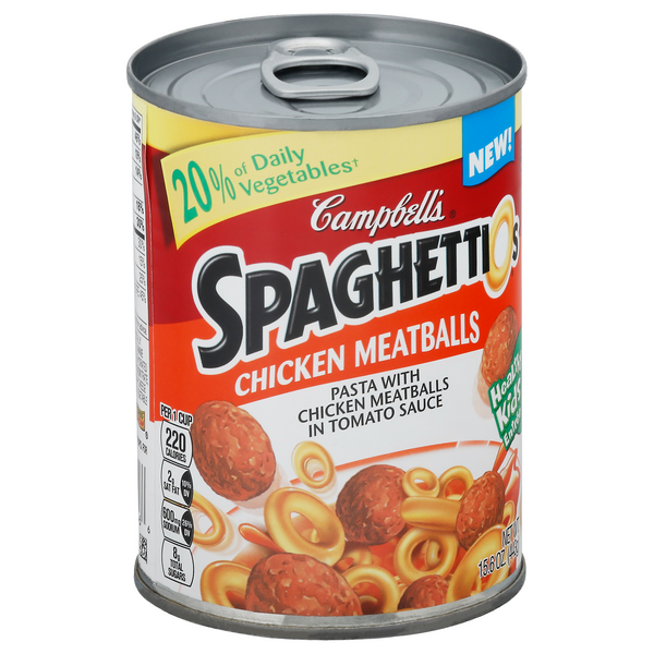 Campbell S Spaghettios Chicken Meatballs Hy Vee Aisles Online Grocery Shopping