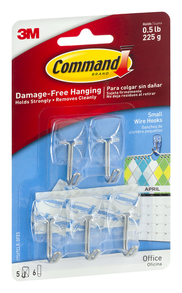 3M Command Damage-Free Hanging Small Wire Hooks