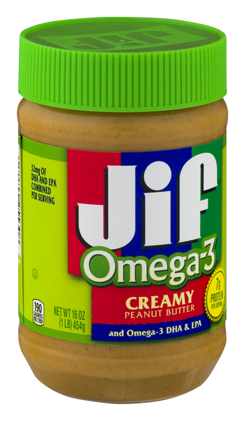 Jif Omega 3 Creamy Peanut Butter Hy Vee Aisles Online Grocery