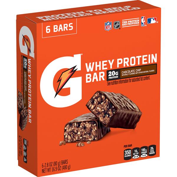 Gatorade Recover Chocolate Chip Whey Protein Bar 62.8 oz Bars HyVee Aisles Online Grocery