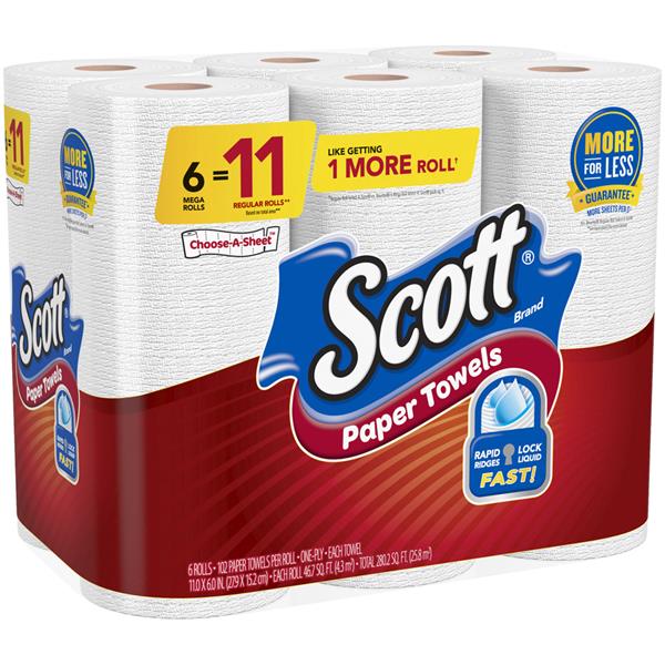 Scott Mega Roll Choose-A-Sheet White Paper Towels | Hy-Vee Aisles ...