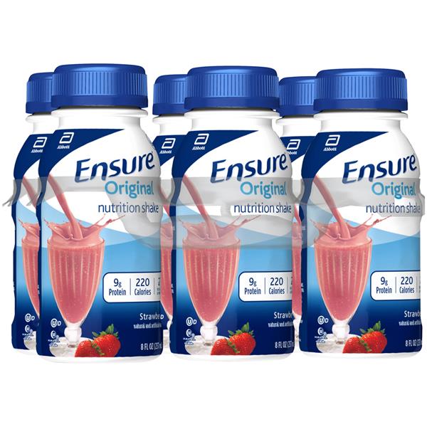 Ensure Original Nutrition Shake Strawberry Ready To Drink 6pk Hy Vee Aisles Online Grocery 0249