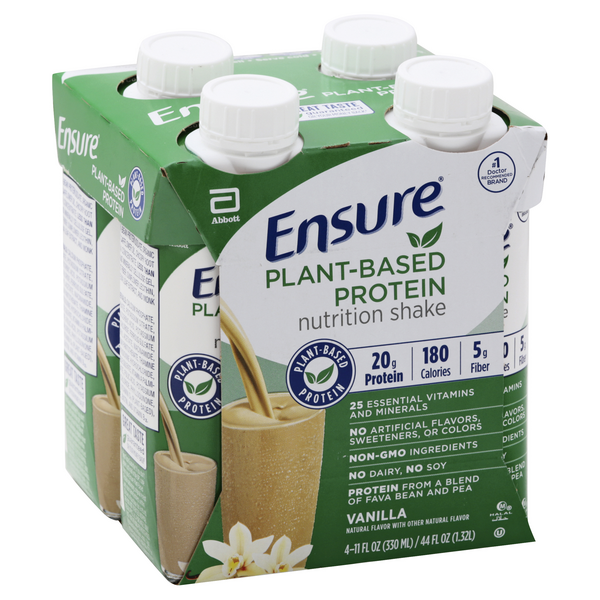 Ensure PlantBased Vanilla Protein Nutrition Shake 4ct