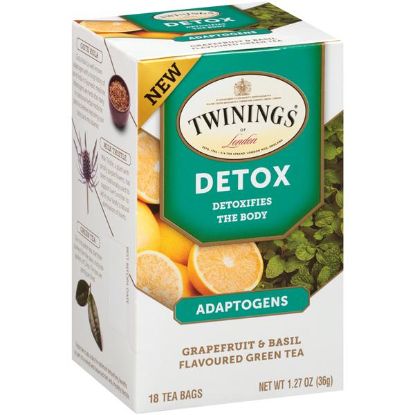 Twinings of London Detox Adaptogens Grapefruit & Basil Green Tea 18Ct