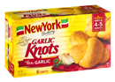 New York Brand Bakery Hand Tied Garlic Knots with Real Garlic 6Ct
