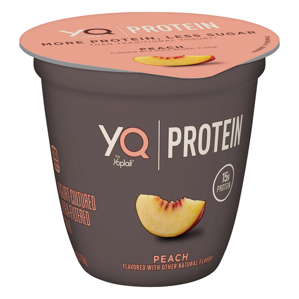 YQ by Yoplait Peach Single Serve Yogurt Made with Cultured Ultra ...