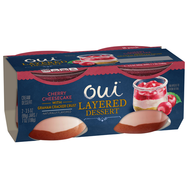Oui Layered Dessert, Cherry Cheesecake, 23.5 oz Jars HyVee Aisles