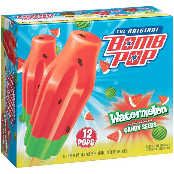 Bomb Pop Watermelon Frozen Confection 12Pk | Hy-Vee Aisles Online ...
