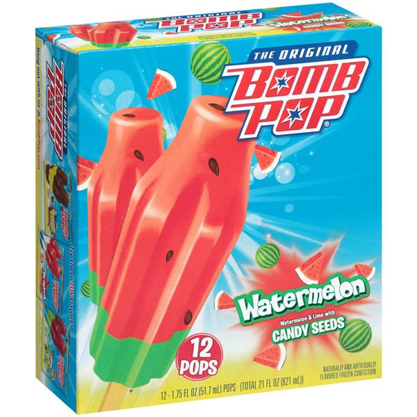 Bomb Pop Watermelon Frozen Confection 12Pk | Hy-Vee Aisles Online ...